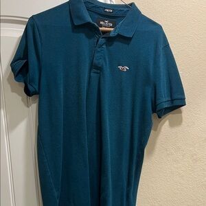 Hollister Men's Teal Polo Shirt